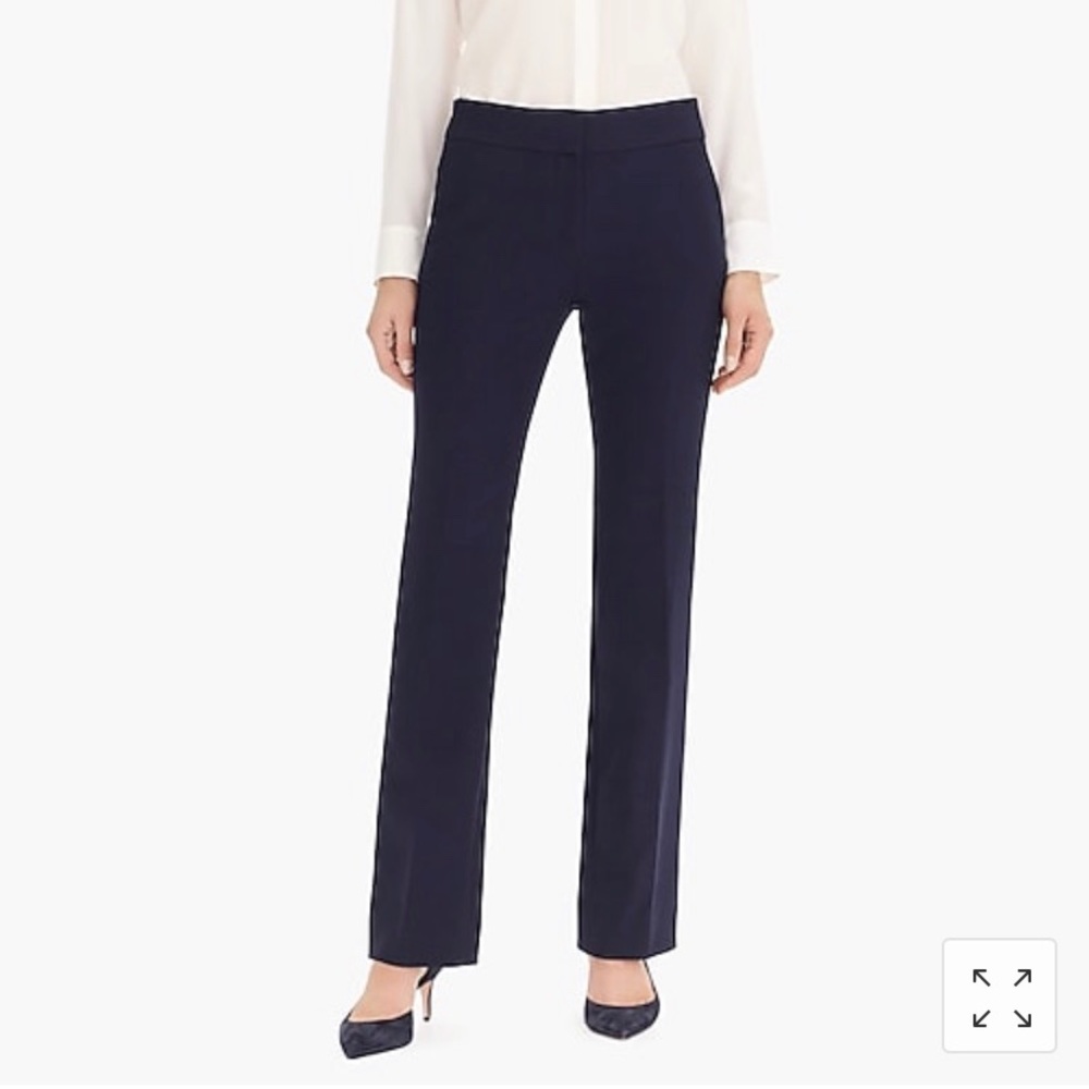 NWT J.Crew Navy Trouser in 4-Season Stretch
